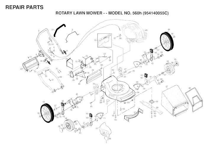 Husqvarna Rasenmäher gelegentliche Nutzung 560 H, 954140055C, 1999-04