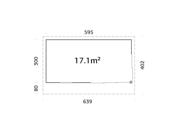 Palmako Gartenhaus Andrea 17,1 m² Slide Plus mit Isolierglas-Schiebetür - 44 mm