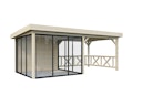 Vorschaubild Palmako Gartenhaus Connect Lenna 16,6 m² Set 704 Slide Plus mit Isolierglas-Schiebetüren - 28 mm