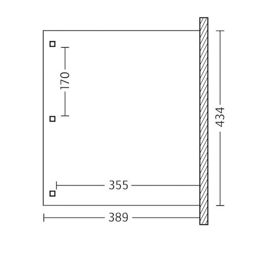 Skan Holz Terrassenüberdachung Venezia mit Mittelpfosten Breite 434 cm