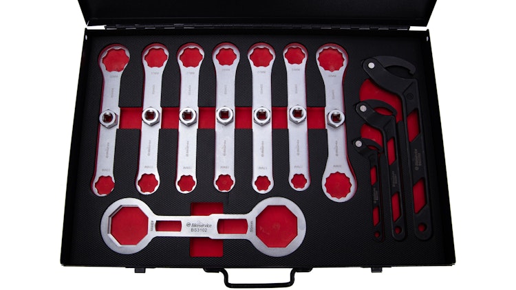 Bikeservice Werkzeugsatz Fahrwerk 12-teilig