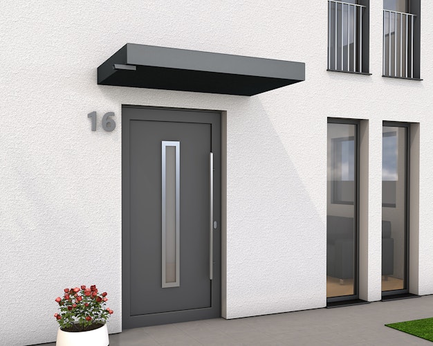 Gutta Rechteckvordach BS Plus 160 inkl. Wasserspeier (neues Modell)