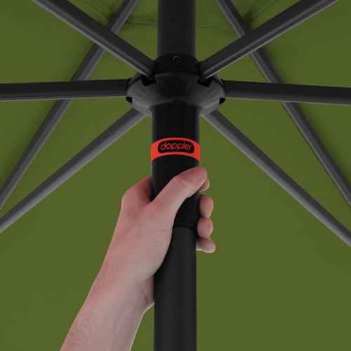 doppler Mittelmastschirm myZONE 300 Push up, Aluminium Anthrazit / 100 % Polyester 180 g/m²