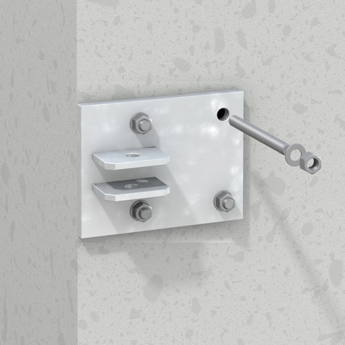 TraumGarten Montageplatte für Tor an Mauer - 2er Set 