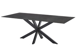 Diamond Garden Tisch MARBELLA 200 x 100 cm,  Edelstahl Dunkelgrau / HPL Granit Dunkel