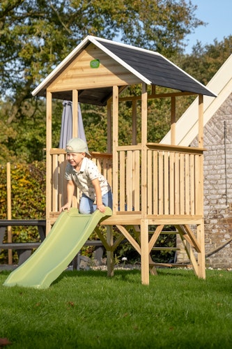 EXIT Holzspielhaus Panorama 300 mit Rutsche