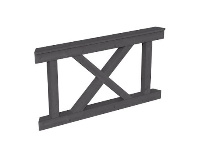 Skan Holz Brüstung Andreaskreuz zu Pavillon Nice