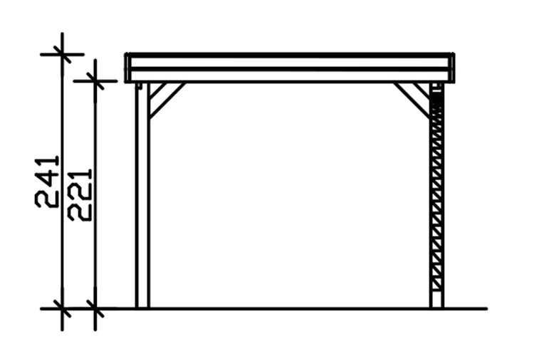 Skan Holz Carport Friesland 320x555 cm inkl. 2 Einfahrtsbögen Set F