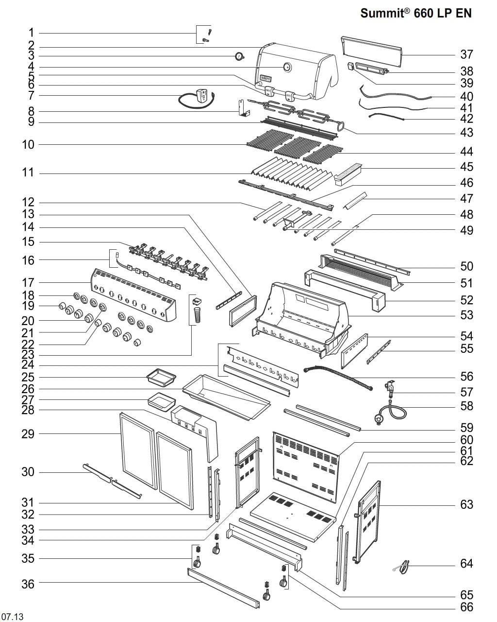 Explosionszeichnung Ersatzteile