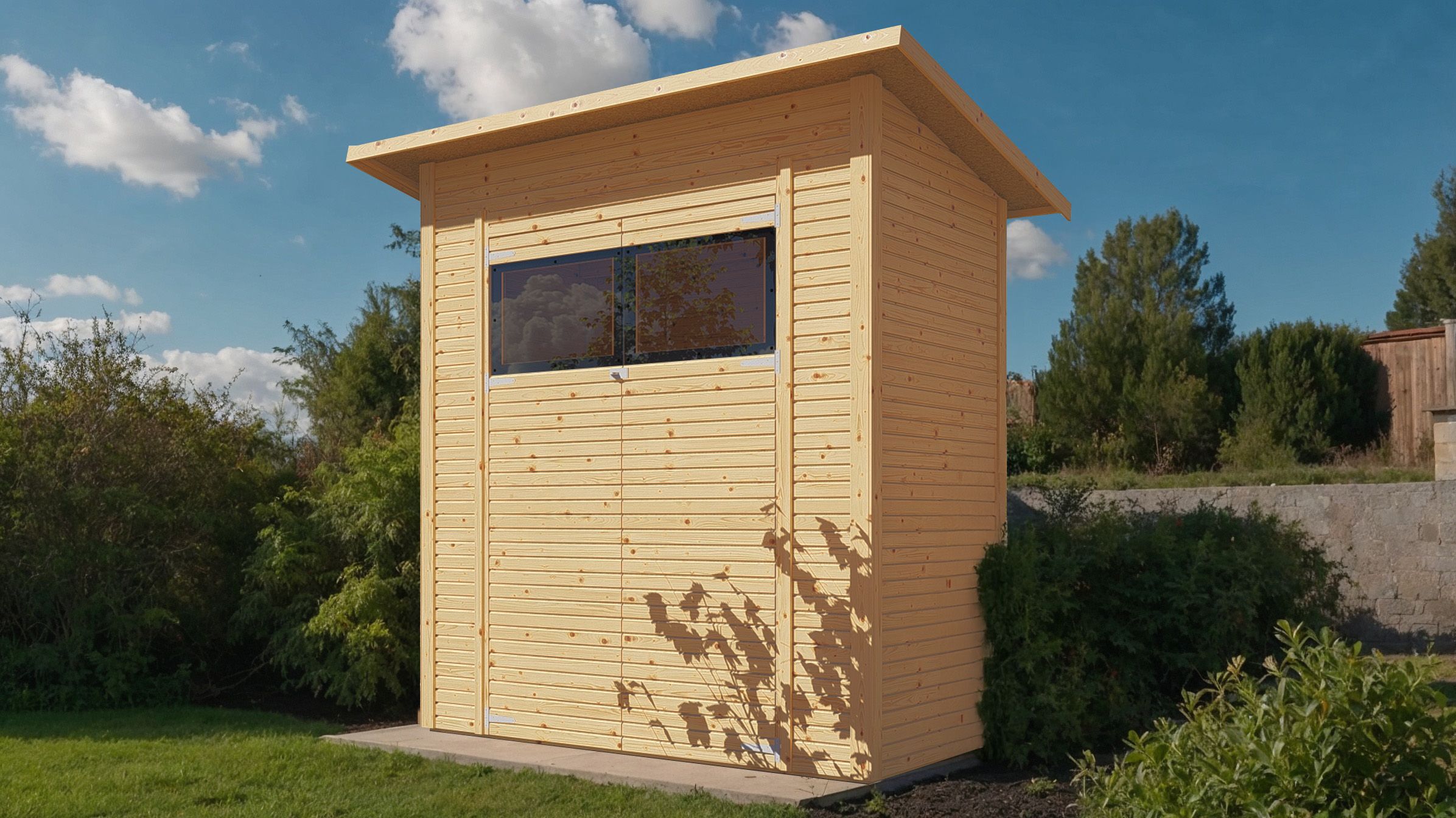 Bertilo Element-Gartenhaus Pent Modern 1 - 18 mm