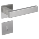 Vorschaubild Griffwerk Türgriff CUBICO PIATTA S QUATTRO - Edelstahl matt