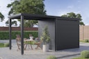 Vorschaubild Wolff Finnhaus Metall-Dachrinnenset 460 cm mit 2 Fallrohren für Ulrik & Linnea