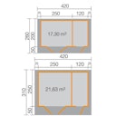 Vorschaubild Weka Gartenhaus 253 - 28 mm