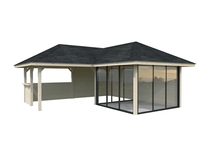 Palmako Pavillon Bianca 24,9 m² Set 210 Slide - 28 mm