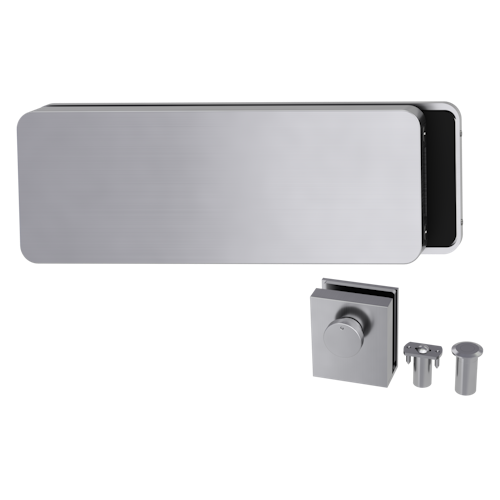 GRIFFWERK Ganzglastürbeschlagset GATE für Magentfalle GK.-Edelstahl matt