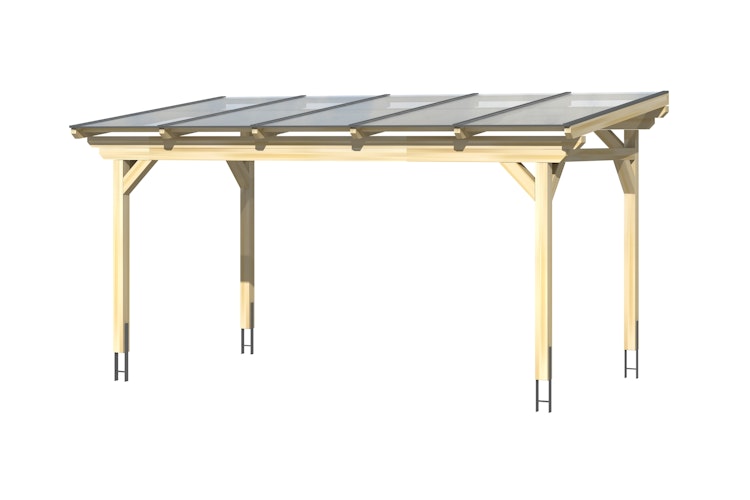 Skan Holz Sanremo aus Leimholz ohne Mittelpfosten Breite 541 cm freistehende Terrassenüberdachung