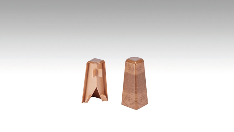 MEISTER Außenecken Fußleiste Profil 3PK (2 Stk./VPE)  Nussbaum hell 2017