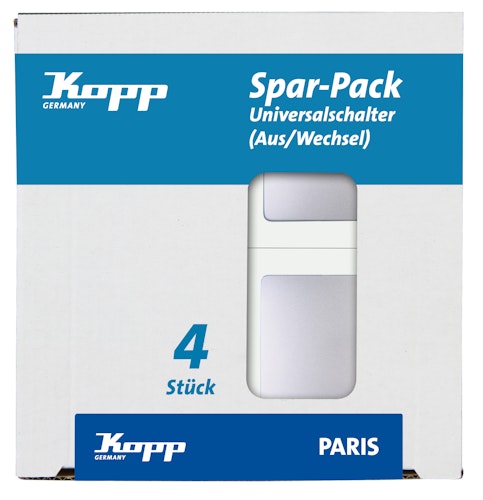 Kopp Universalschalter PARIS silber, Profi-Pack
