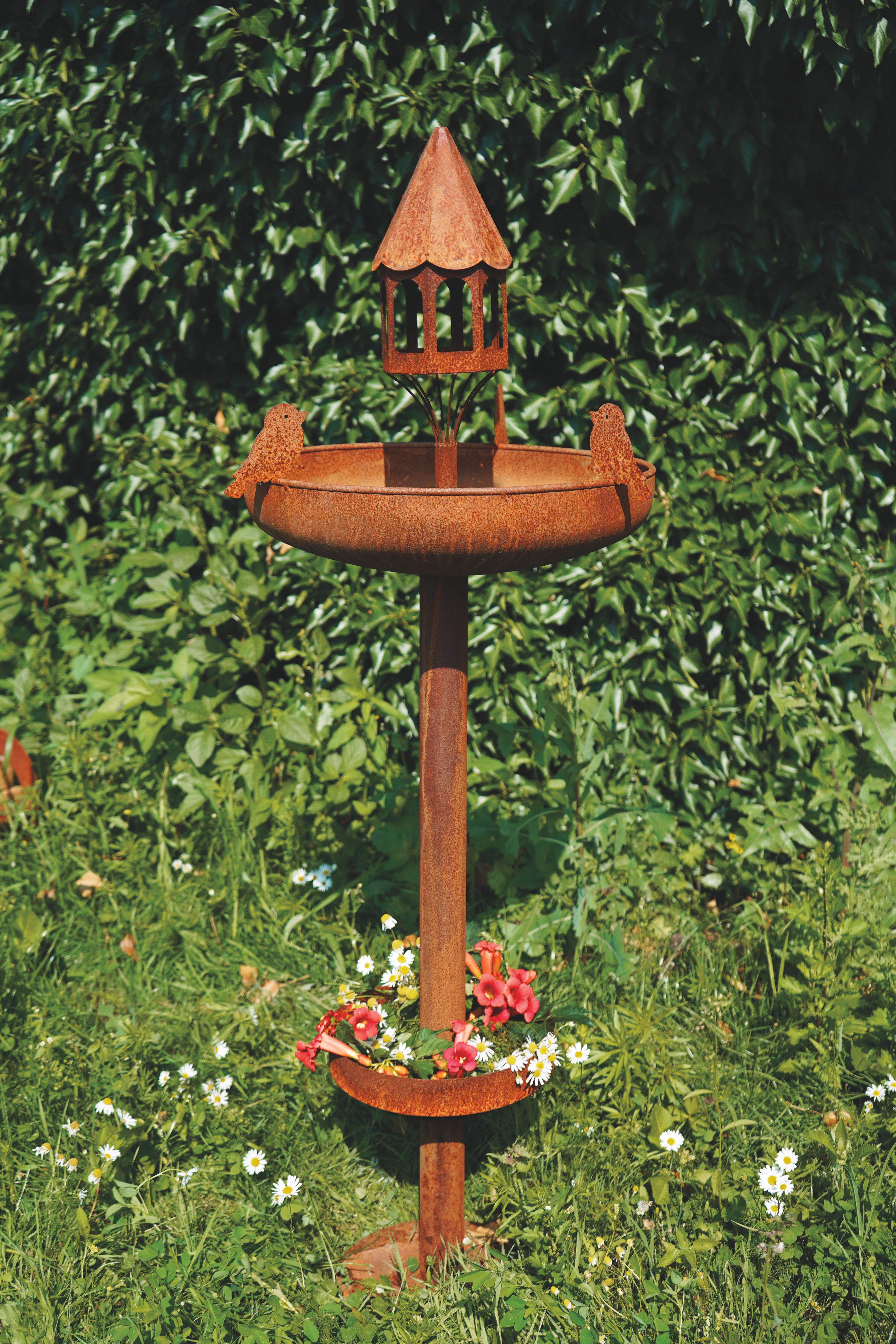 Badeko Vogeltränke „Tim“ in Edelrostoptik