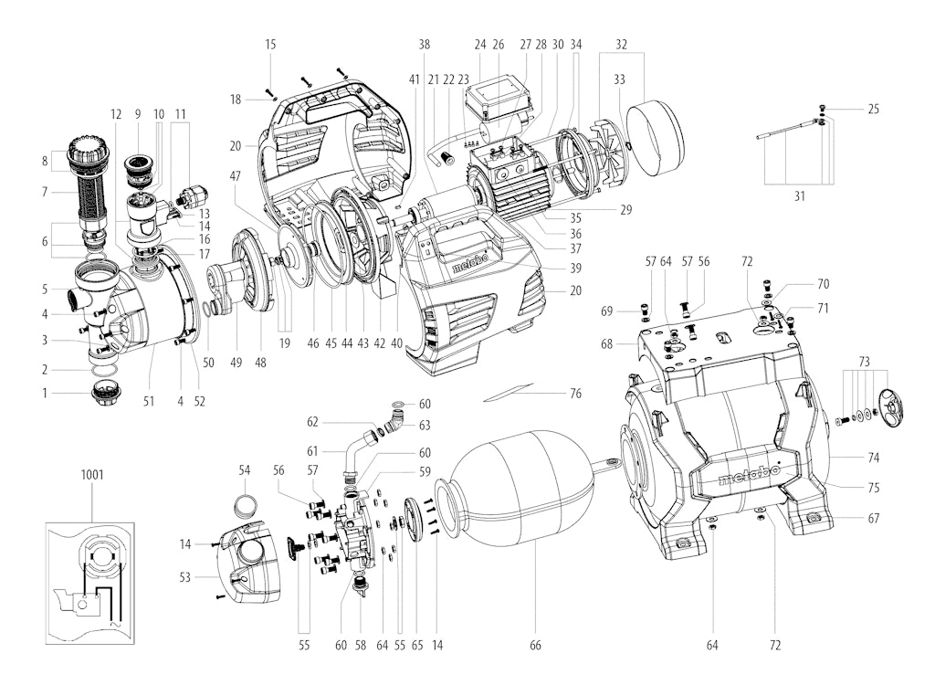 Explosionszeichnung Ersatzteile