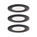 Vorschaubild Paulmann Einbauleuchte Nova Coin starr schwarz 3er-Set