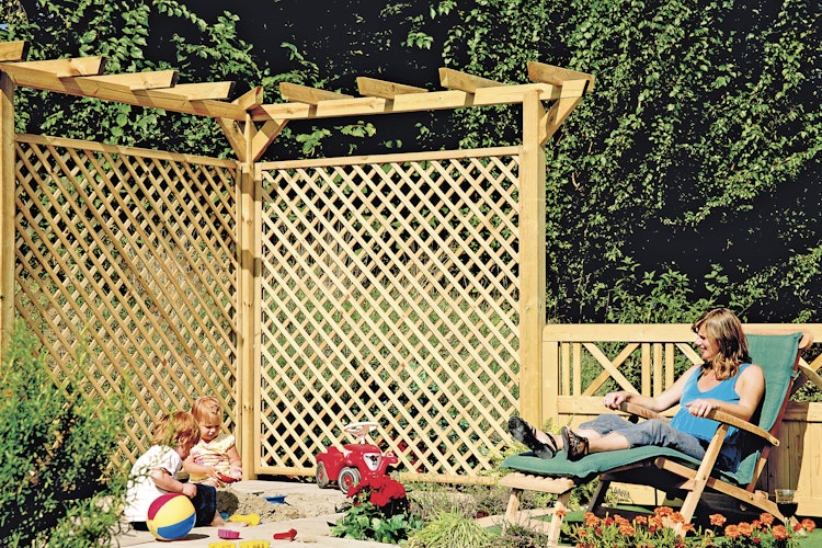 T&J DIAGONAL Rankzaun Ecke 10 x 10 cm 90 x 180/90 cm