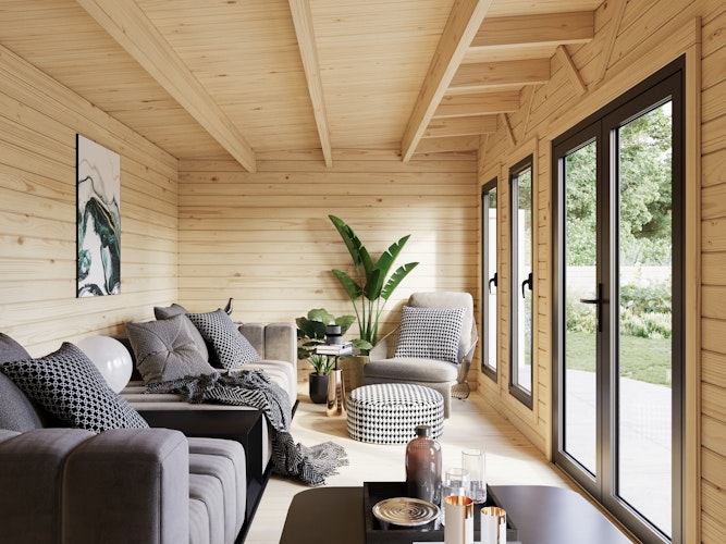 Palmako Gartenhaus Aurelia 19,2+7,9 m² - 44 mm