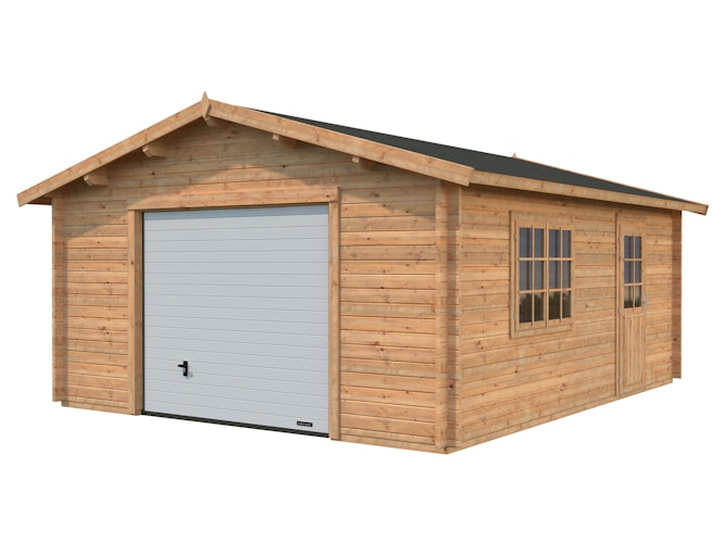 Palmako Garage Roger 23,9 m² - 44 mm - mit Sektionaltor