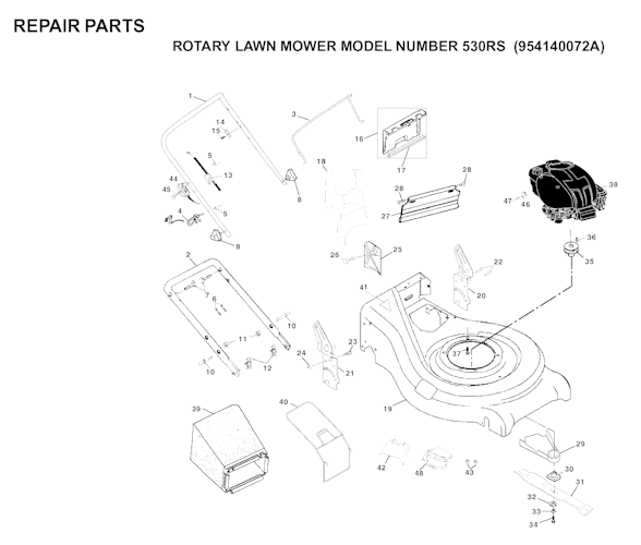 Husqvarna Rasenmäher gelegentliche Nutzung 530 RS, 954140072 A, 1999-03