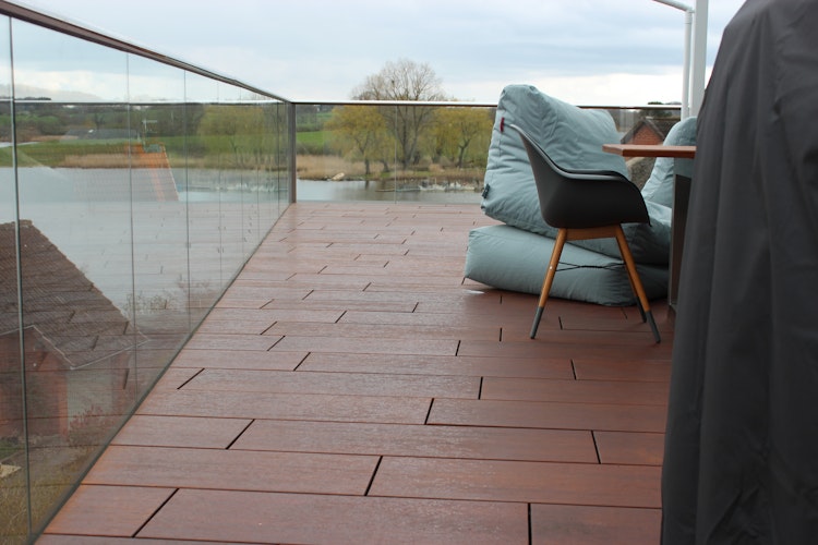 aMbooo Terrassendiele Bambus Mega Deck in Coffee