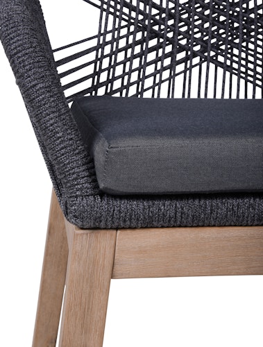 Garden Pleasure Gartenmöbel Set OAKLAND / POMONA, Tisch 200 x 100 + 4 Sessel, Akazie / Rope / Kissen 100 % Polyester