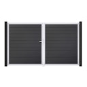 Vorschaubild GroJa BasicLine Schmal Doppeltor Rahmen Aluminium EV1 3000 x 1800 mm