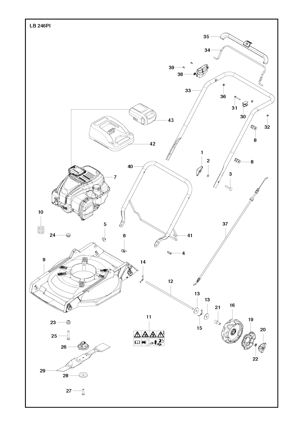 Explosionszeichnung Ersatzteile
