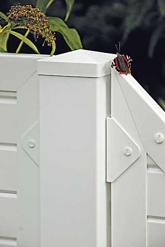 T&J LIGHTLINE Kunststoff Zaun Ranki 900 x 1800 mm Weiß