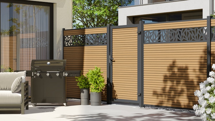 TraumGarten SYSTEM NEO PLATINUM Einzeltor Anthrazit-Rahmen 980 x 1800 mm