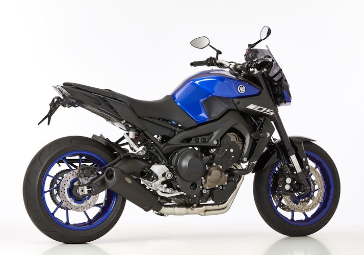 SHARK KOMPLETTANLAGE Edelstahl beschichtet schwarz-matt DSX-10 für YAMAHA MT-09 / SP,XSR900 EURO4  
