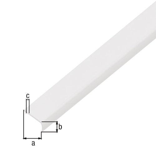 Alberts® Abschlussprofil rund, selbstklebend, Kunststoff. 19x7mm, Länge 1m