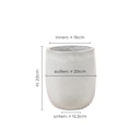 Vorschaubild Vosteen Design Blumentopf / Pflanzgefäß Terrakotta weiß ø 20 cm x H 22 cm