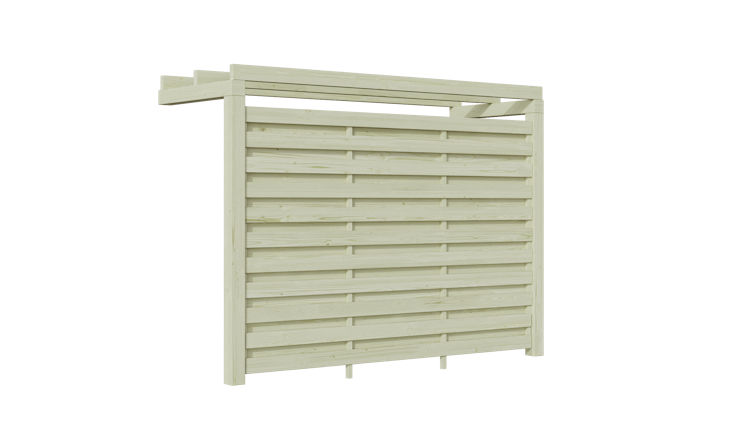 Weka Carport Rückwand für Einzel- und Doppelcarport mit Dachbegrünung - kesseldruckimprägniert