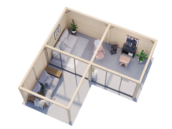 Palmako Pavillon Bianca 24,9 m² Set 214 Slide - 28 mm