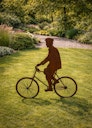 Vorschaubild Badeko Deko-Fahrradfahrer „Gustav“ in Edelrostoptik