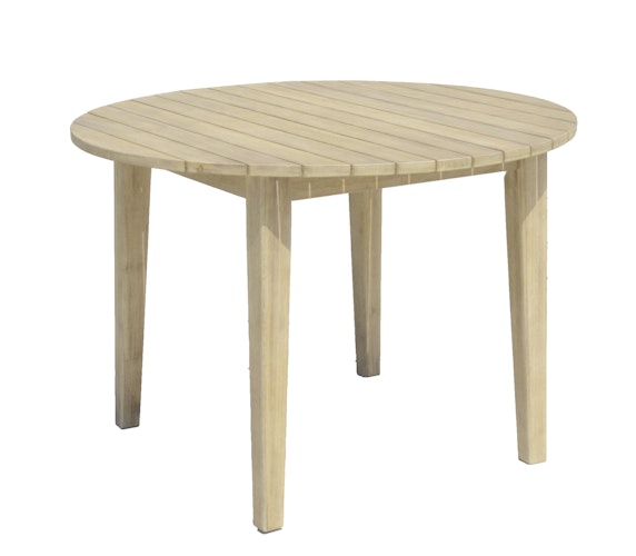 Garden Pleasure Gartenmöbel Set ARVADA / POMONA, Tisch Ø 110 + 4 Sessel, Akazie / Rope / Kissen 100 % Polyester