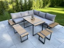 Vorschaubild Garden Pleasure Ecklounge BELMIRA, Aluminium / Nonwood / Kissen 100 % Polyester
