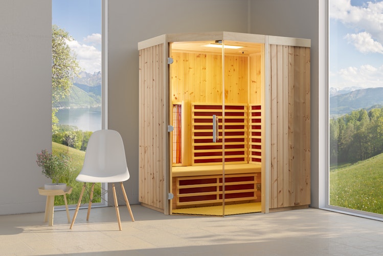 Infraworld Infrarotkabine TrioSol Unica 2 inkl. VITALcorner inkl. 5-teiligem gratis Zubehörset