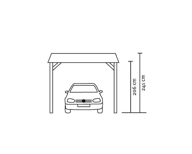 Skan Holz Spreewald - Walmdach Carport Breite 345 cm