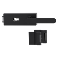 Griffwerk PURISTO S -Graphitschwarz Ganzglastürbeschlagset -3-teiliger Bandsatz -mit Griff AVUS -GSC -PZ