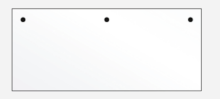 T&J HYGIENE SCHUTZGLAS Bohrungen 8mm oben für Aufhänge-Set