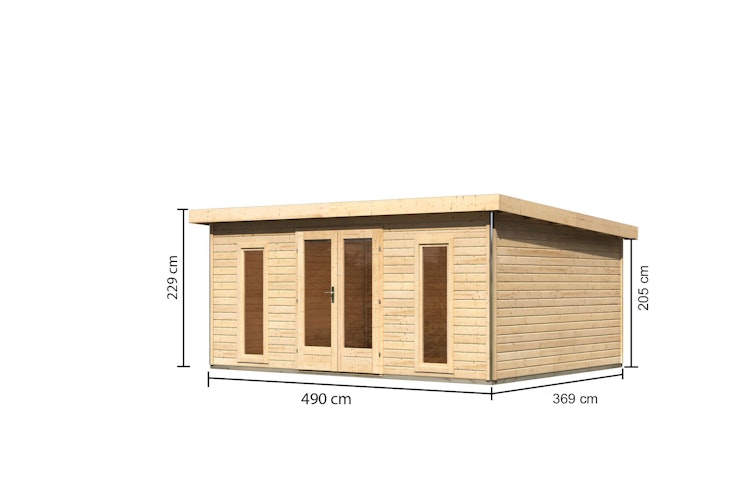 Karibu Premium Gartenhaus Radeburg 4 - 40 mm (Homeoffice-Gartenhaus)