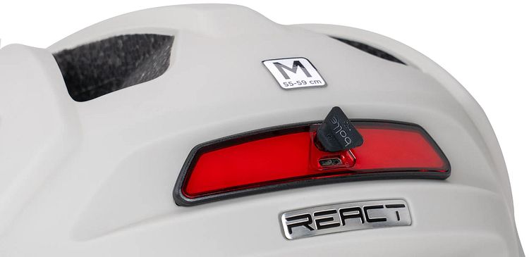 Victoria Helm React LED 59-62 cm weiß, grau, schwarz