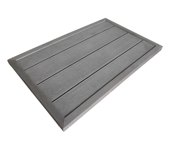 myPOOL Outdoorbodenelement aus WPC als Untergrund für Solarduschen LxBxH 101 x 63 x 5,5 cm